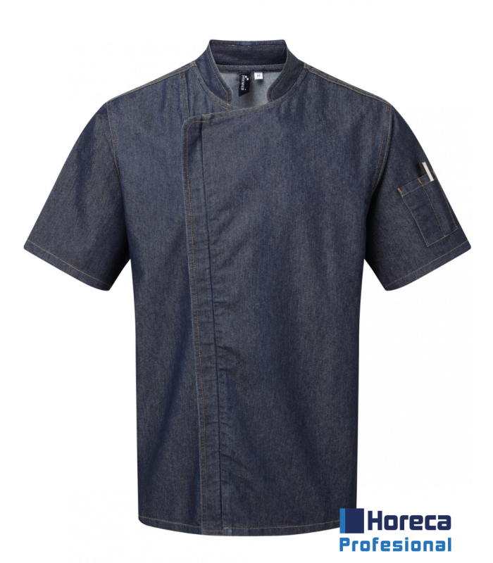 Chaqueta de Cocina Zip Close Manga Corta Premier
