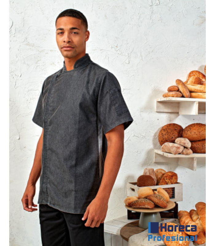 Chaqueta de Cocina Zip Close Manga Corta Premier