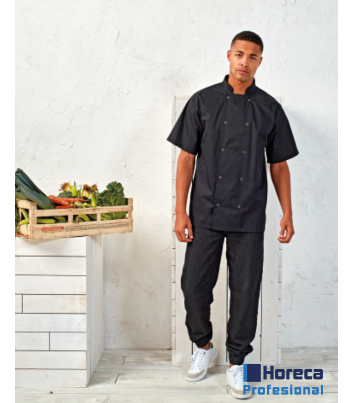 Chaqueta de Cocina Botones a Presión Manga Corta Premier