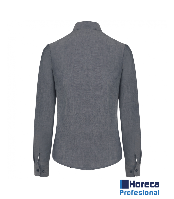Camisa Oxford Manga Larga Mujer