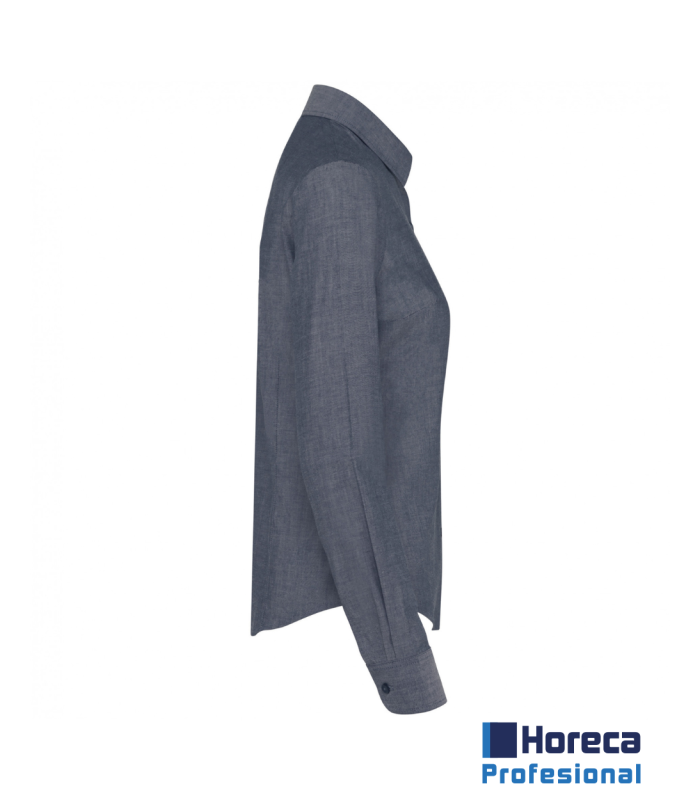 Camisa Oxford Manga Larga Mujer