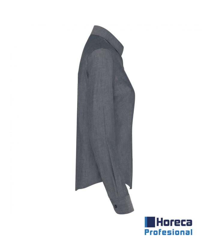 Camisa Oxford Manga Larga Mujer