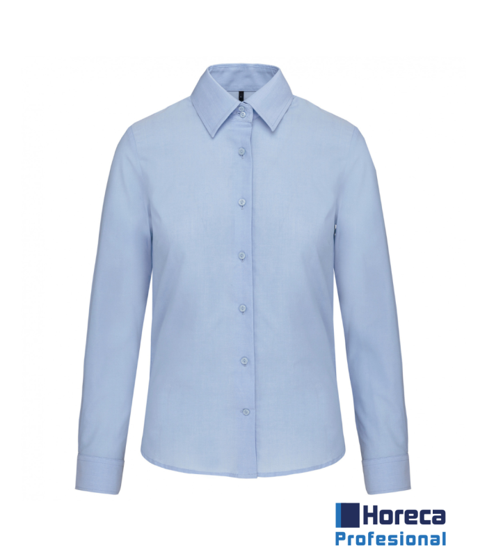 Camisa Oxford Manga Larga Mujer