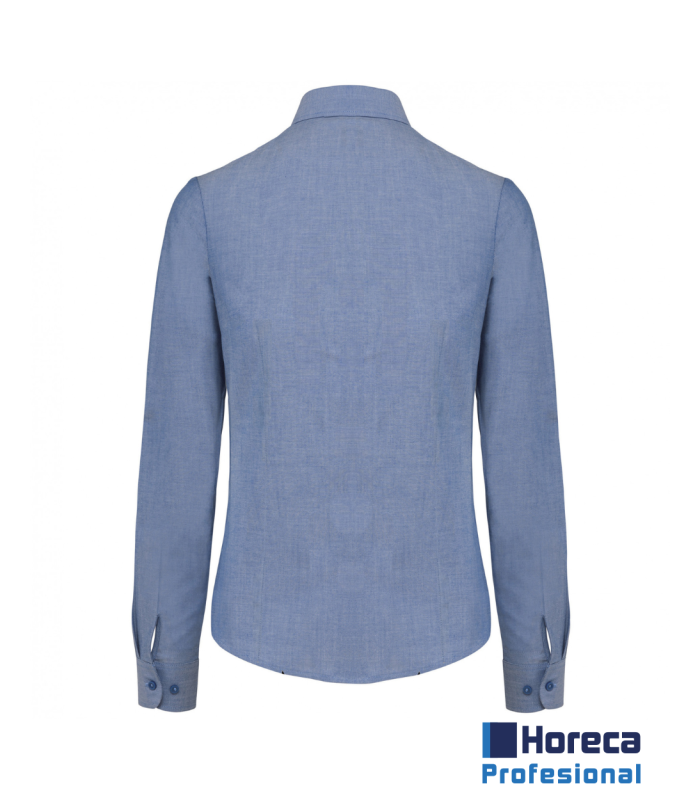 Camisa Oxford Manga Larga Mujer
