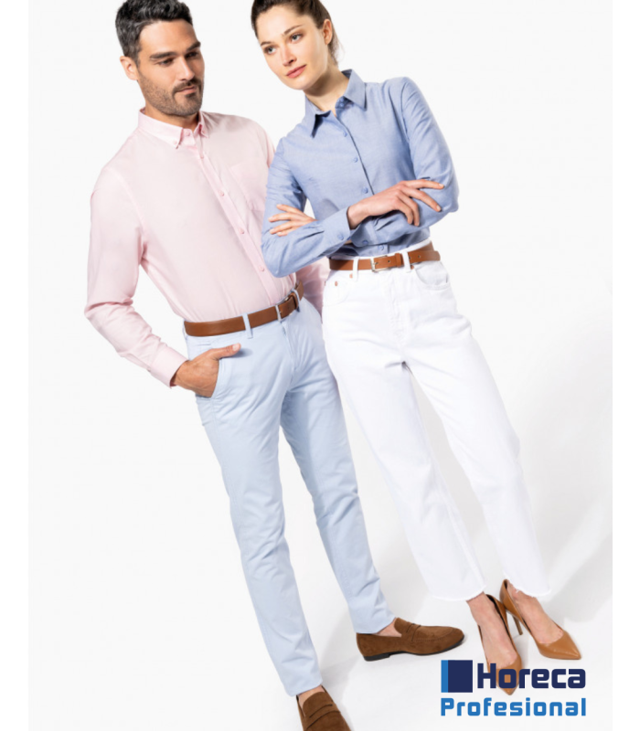 Camisa Oxford Manga Larga Mujer