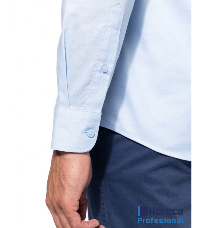 Camisa Oxford de Manga Larga Hombre