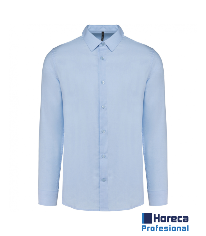 Camisa Oxford de Manga Larga Hombre