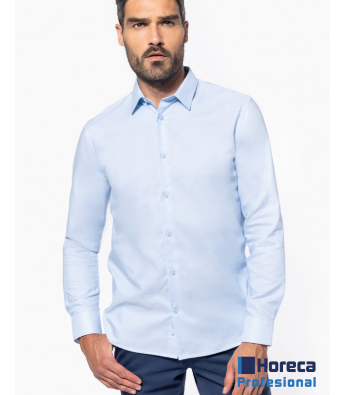 Camisa Oxford de Manga Larga Hombre