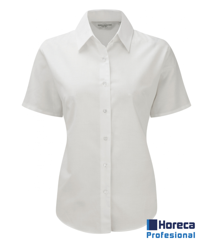 Camisa Oxford Manga Corta de Mujer