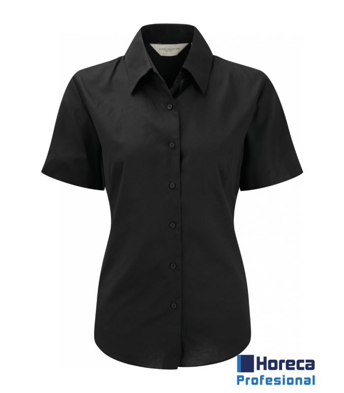 Camisa Oxford Manga Corta de Mujer